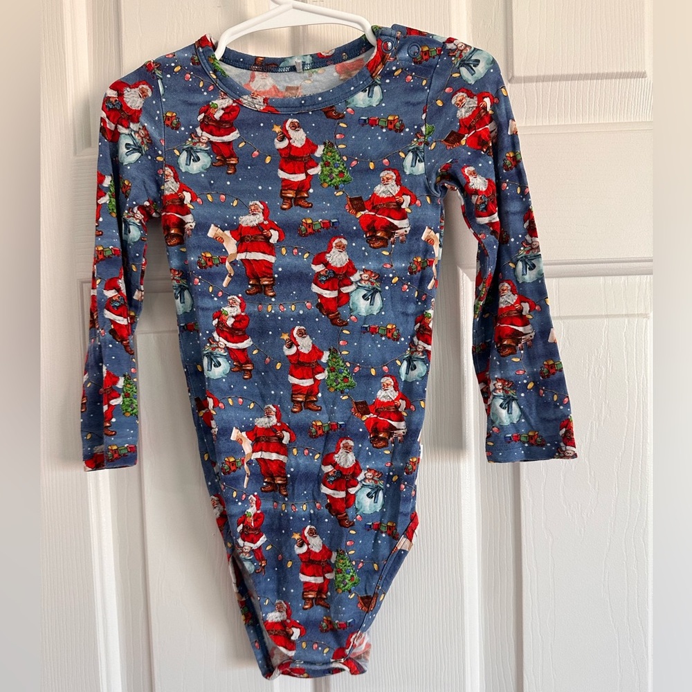 Posh Peanut Santa Christmas Long Sleeve Onesie